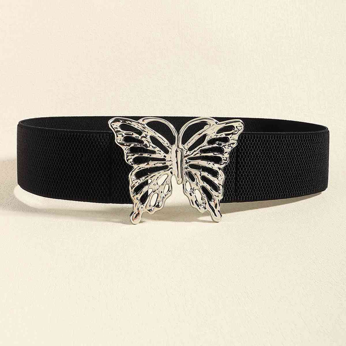 Butterfly Alloy Buckle Elastic Belt