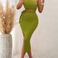 Tie Waist Asymmetrical Midi Dress Wäre Rare