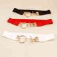 Circle Shape Buckle Zinc Alloy Buckle PU Leather Belt Wäre Rare Trend