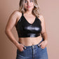 PLUS FAUX LEATHER BRALETTE Leto Accessories