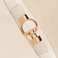 Circle Shape Buckle Zinc Alloy Buckle PU Leather Belt Wäre Rare Trend