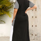 Plus Size Striped Color Block Round Neck Dress Wäre Rare