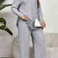 Plus Size Tassel Hem Top and Pants Set Wäre Rare Trend