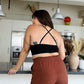 Plus Size Crochet Lace High Neck Bralette Leto Accessories