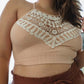 Plus Size Crochet Lace High Neck Bralette Leto Accessories