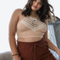 Plus Size Crochet Lace High Neck Bralette Leto Accessories