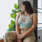 Plus Size Crochet Lace High Neck Bralette Leto Accessories