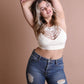Plus Size Crochet Lace High Neck Bralette Leto Accessories