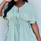 Ruffle Hem Dress with Drawstring Wäre Rare