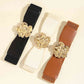 Flower Alloy Buckle Elastic Belt Wäre Rare Trend