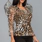 Animal Print Puff Sleeve Top - Wäre Rare