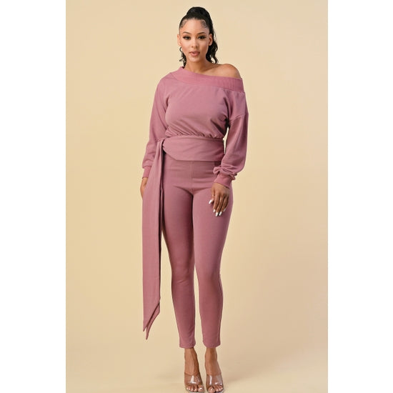 French Terry One Shoulder Set - Wäre Rare