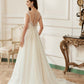 Illusion A-Line Scoop Neckline Lace Bridal Gown - Wäre Rare