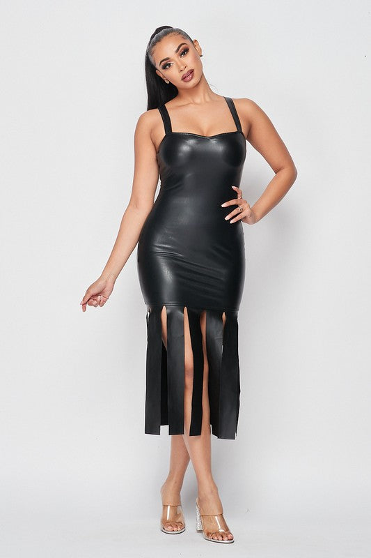 Kelsey Leather Fringe Dress - Wäre Rare