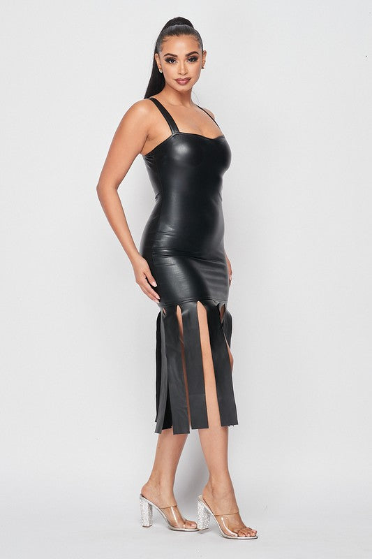 Kelsey Leather Fringe Dress - Wäre Rare