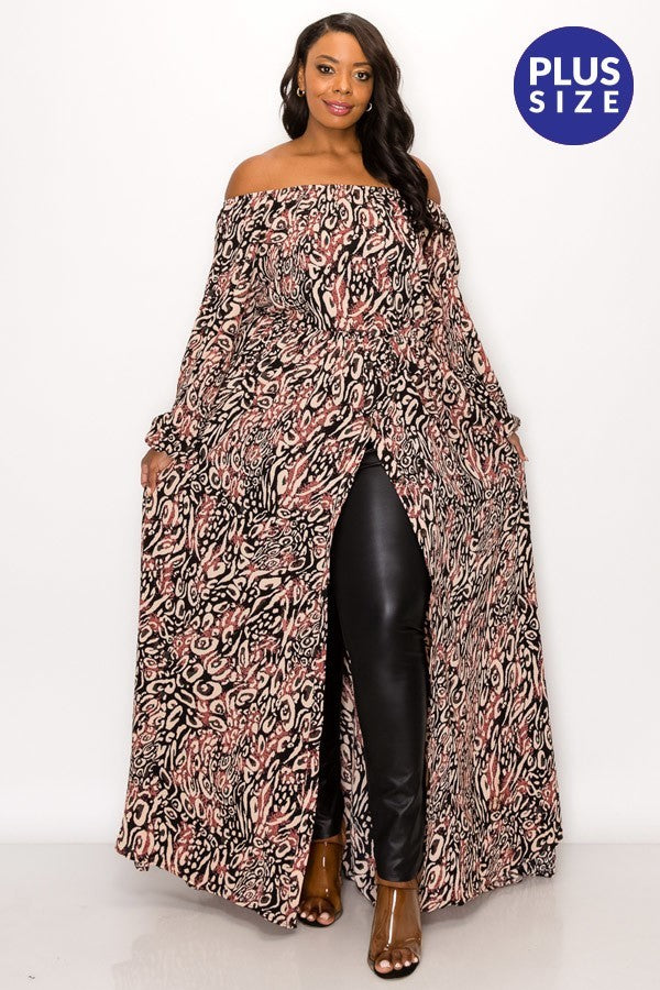 Plus Size Off Shoulder Dress - Wäre Rare