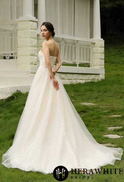 Sequins Princess Lace Wedding Dress - Wäre Rare