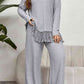 Plus Size Tassel Hem Top and Pants Set Wäre Rare Trend