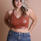 PLUS FAUX LEATHER BRALETTE Leto Accessories