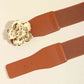 Flower Alloy Buckle Elastic Belt Wäre Rare Trend