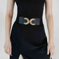 Double C Buckle Elastic Belt Wäre Rare Trend
