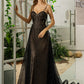 Romantic Black Glitter Tulle Corset Bridal Dress - Wäre Rare
