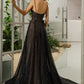 Romantic Black Glitter Tulle Corset Bridal Dress - Wäre Rare