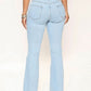 Striped Raw Hem Jeans Wäre Rare