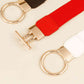 Circle Shape Buckle Zinc Alloy Buckle PU Leather Belt Wäre Rare Trend