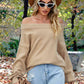 Off-Shoulder  Dropped Shoulder  Sweater Wäre Rare Trend