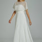 Chic Strapless A-Line Wedding Dress With Beading Separate Jacket - Wäre Rare