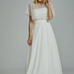 Chic Strapless A-Line Wedding Dress With Beading Separate Jacket - Wäre Rare