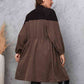 Two-Tone Dropped Shoulder Trench Coat Wäre Rare Trend