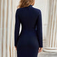 Mock Neck Glitter Geometric Mini Dress Wäre Rare Trend