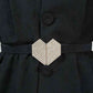Rhinestone Heart Buckle Elastic Belt Wäre Rare Trend