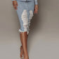 DISTRESSED SLIT DENIM SKIRT Wäre Rare Trend