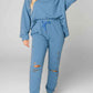 Distressed Sweatshirt and Joggers Set Wäre Rare Trend