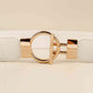 Circle Shape Buckle Zinc Alloy Buckle PU Leather Belt Wäre Rare Trend