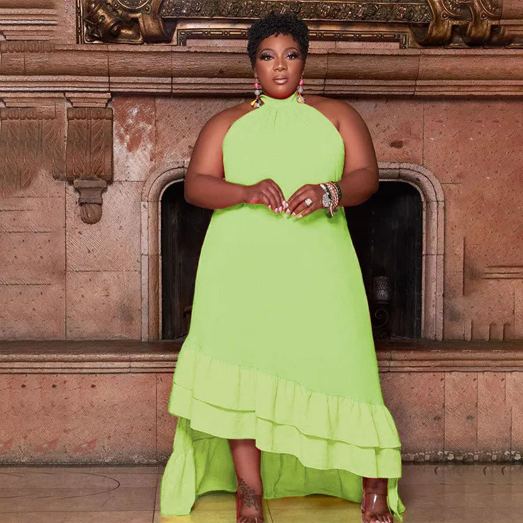 Plus Ruffled Maxi Dress - Wäre Rare