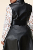 Faux Leather Plus Size Dress - Wäre Rare