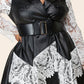 Faux Leather Plus Size Dress - Wäre Rare