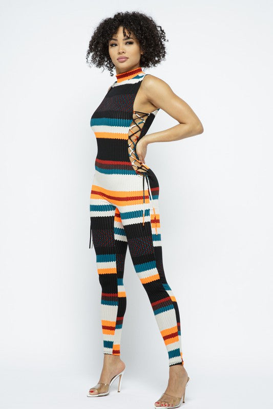 Stripe Multi Rib Jumpsuit - Wäre Rare